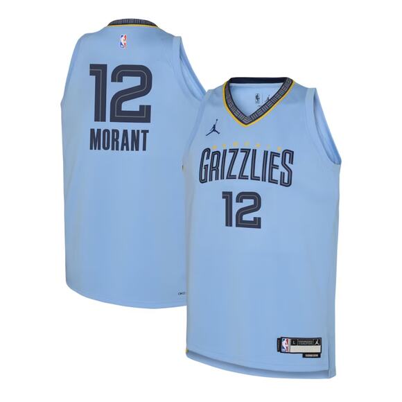 Jordan NBA Ja Morant Memphis Grizzlies Swingman Jersey Size YL Statement Edition - Picture 1 of 9